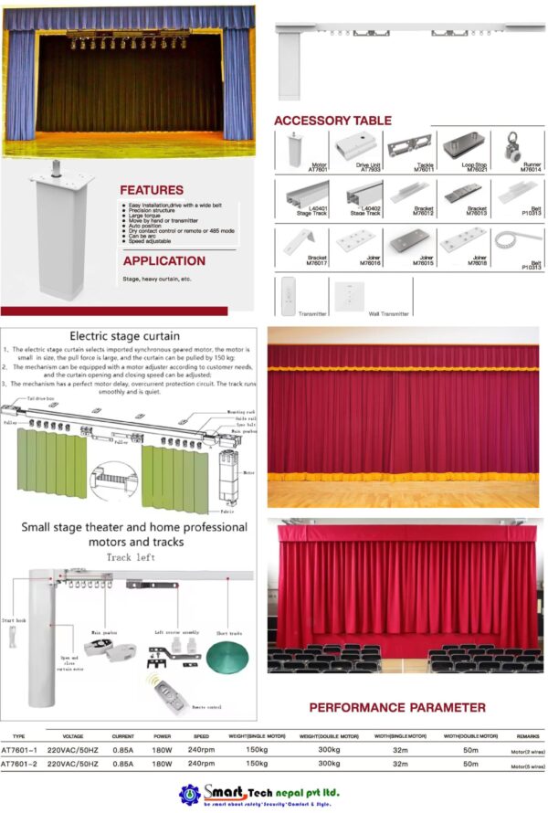 Motorized Stage Curtain