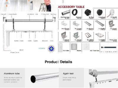 Motorized Lift Curtain - For Ripple Fold Type